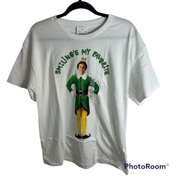 Buddy the Elf T-shirt NWT Smiling’s My Favorite Christmas Men’s Large - Picture 1 of 6